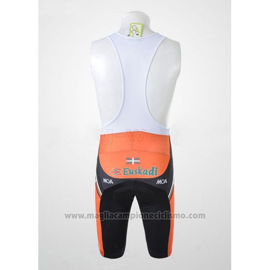 2011 Abbigliamento Ciclismo Euskalte Arancione Manica Corta e Salopette